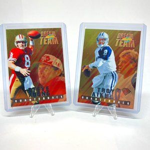 Troy Aikman and Steve Young 1995 Score Gold Dream Team *2 Card Lot*
